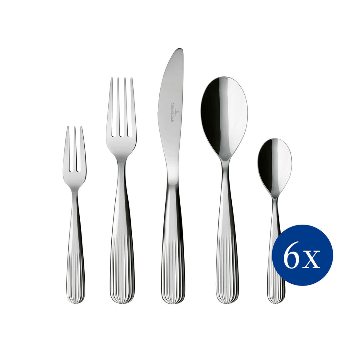 Rose Garden table cutlery, 6 people, 30 pieces