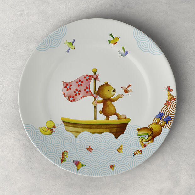 Happy as a Bear children's plate flat