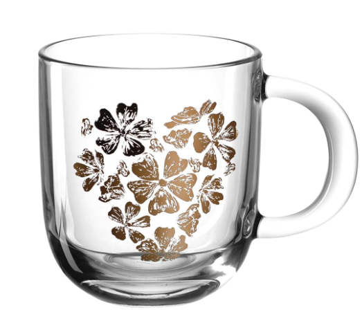 cup EMOZIONE flower heart