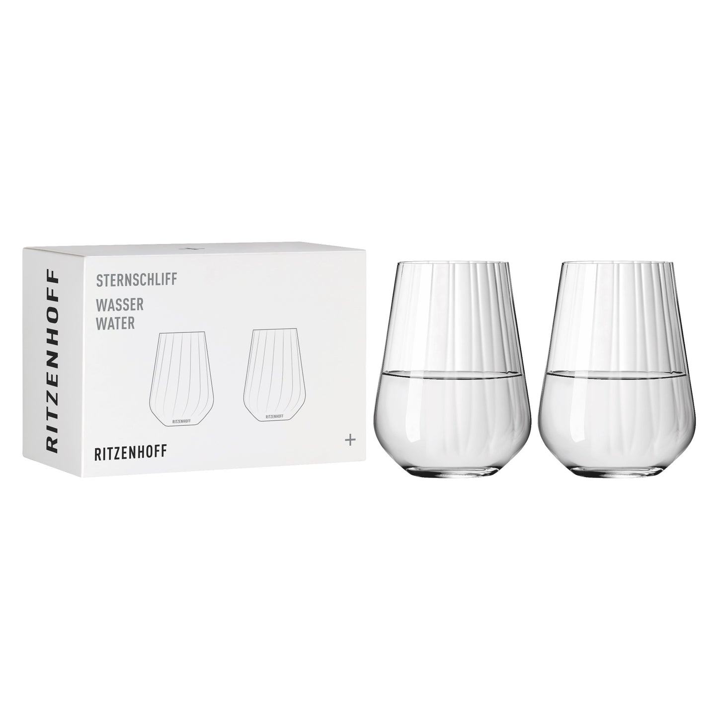 Ritzenhoff star cut water glass set