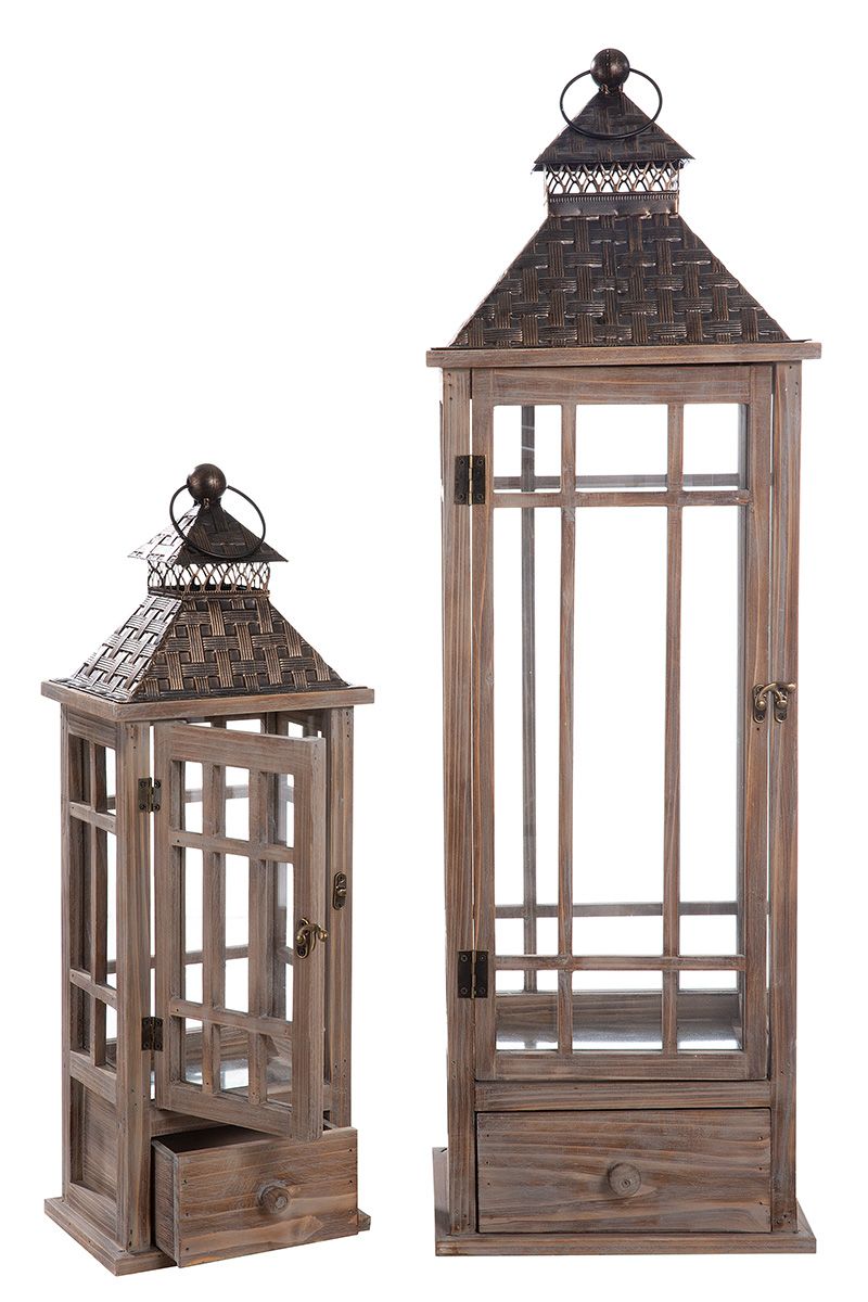 Lanterne Linear Wood