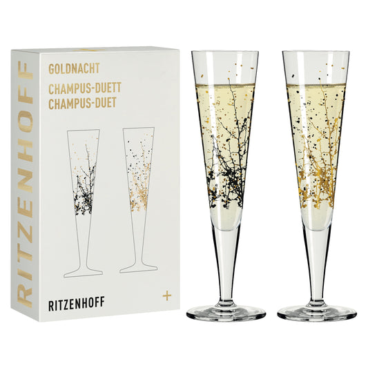 Ritzenhoff Goldnacht Duett Champagnerglas Set