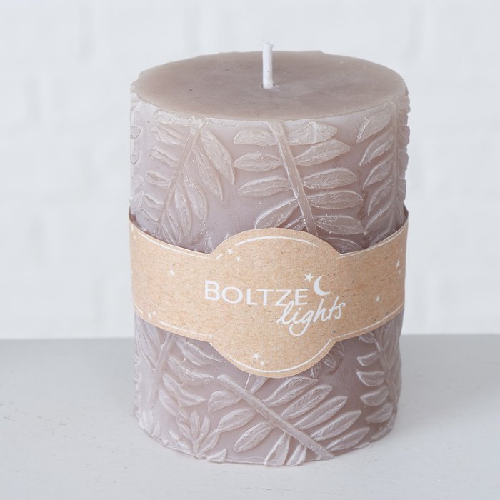Pillar candle Theodora, 3 assorted.