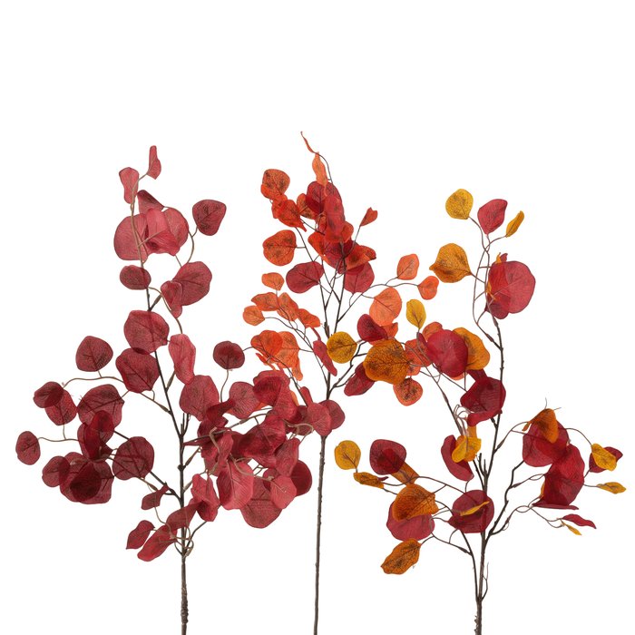 Decorative eucalyptus branch, 3 assorted.