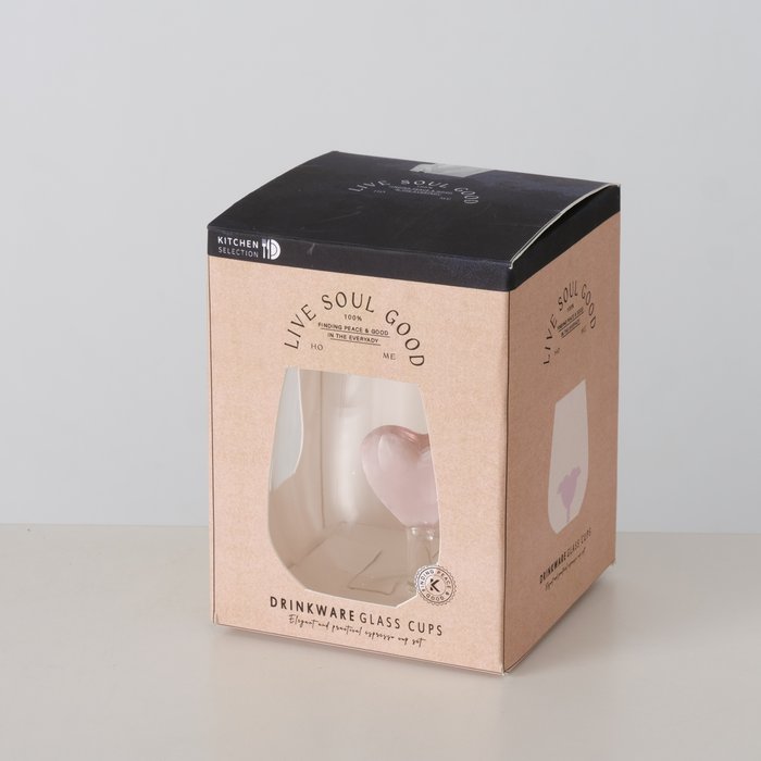 Valentine drinking glass