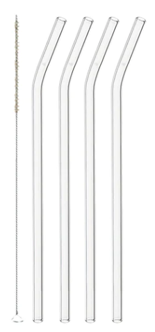 Leonardo glass drinking straws Ciao set of 4