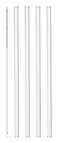 Leonardo glass drinking straws Ciao set of 4