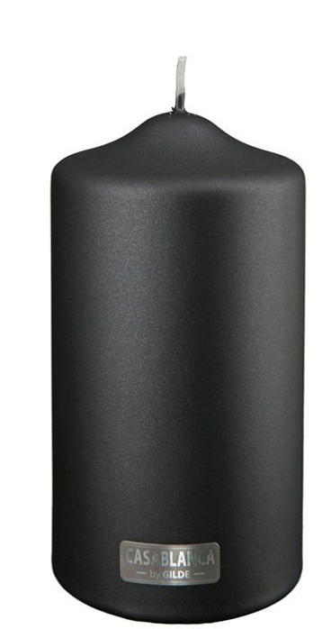 Pillar Candle Metallic Black