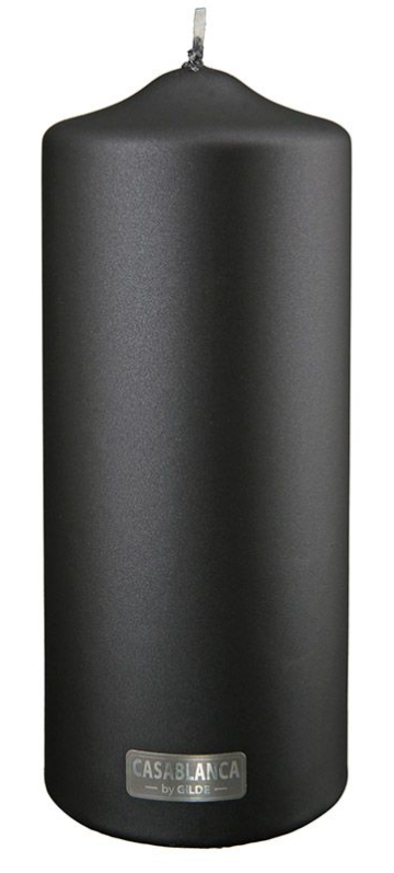Pillar Candle Metallic Black