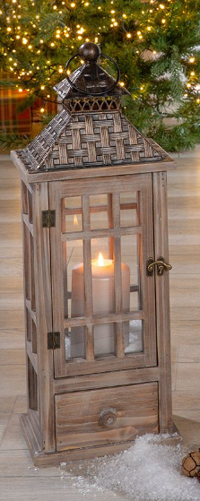 Lanterne Linear Wood