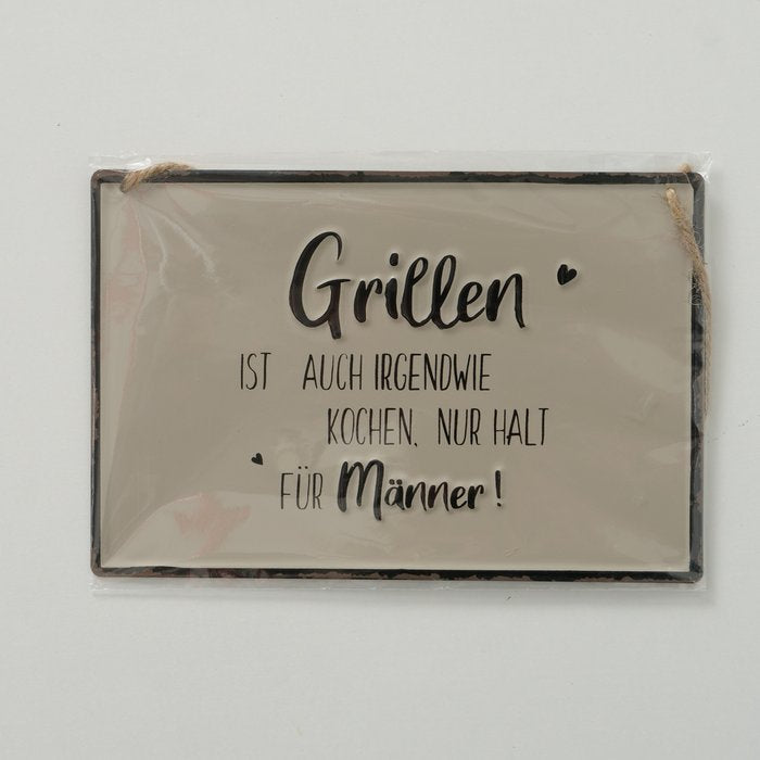 Schild Grillen
