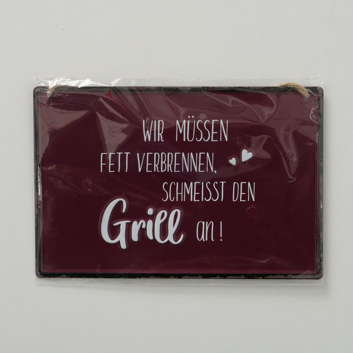 Schild Grillen