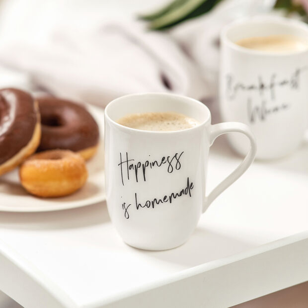 Mug with handle Happiness is homemade