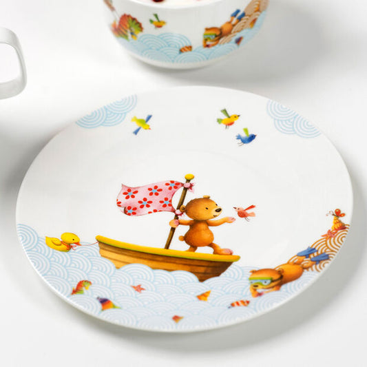 Happy as a Bear children's plate flat 