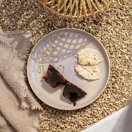 Assiette plate sable Perlemor