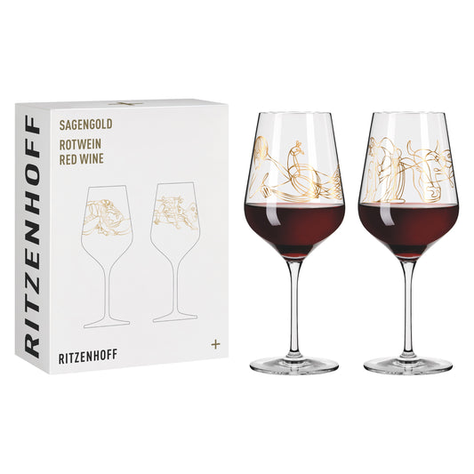 Ritzenhoff Sagengold Rotweinglas‐Set