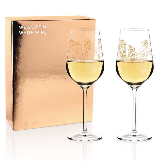 Ritzenhoff Zeus &amp; Semele white wine glass set