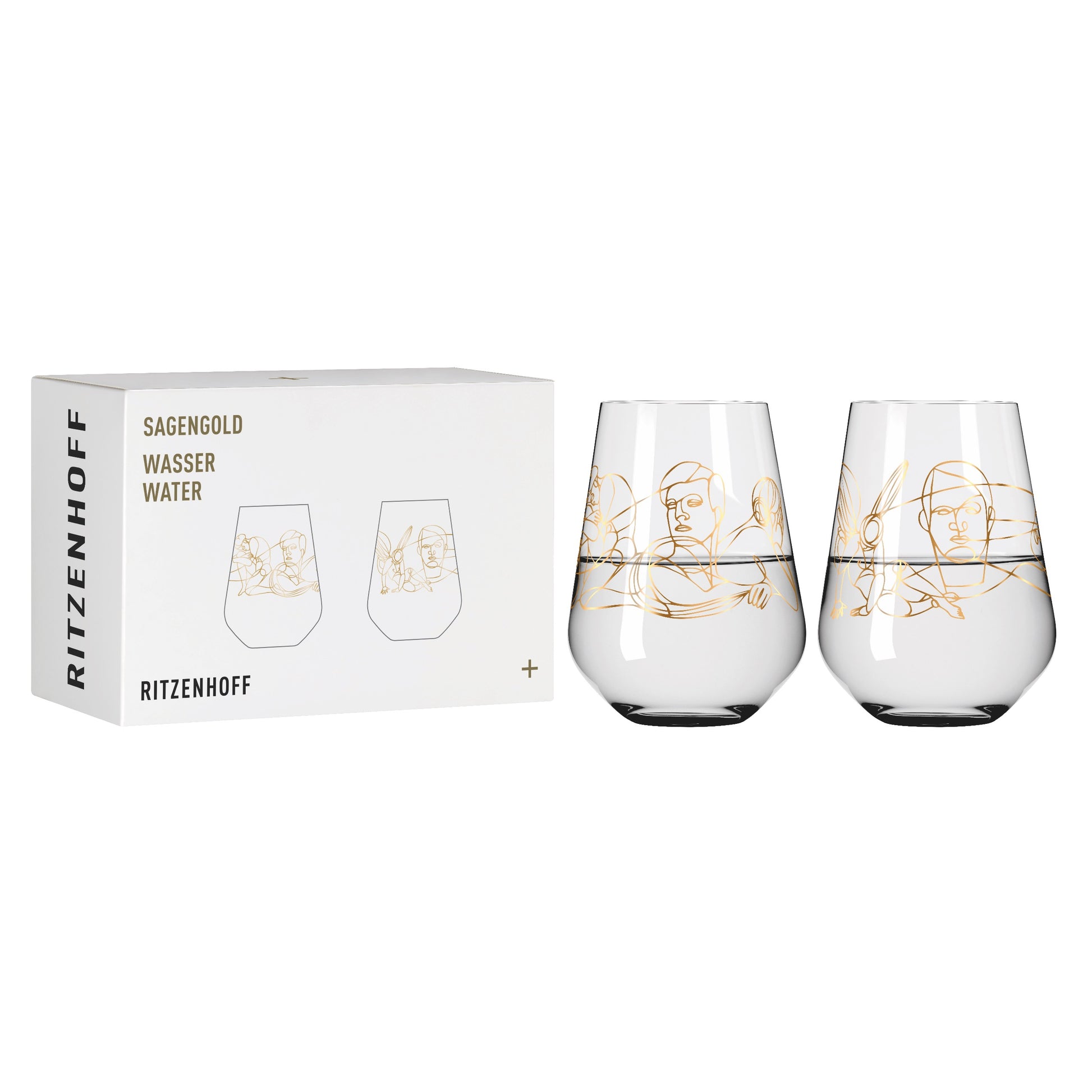 Ritzenhoff Sagengold Wasserglas‐Set – Zimber.shop