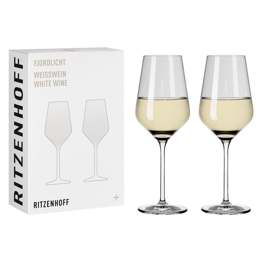 Ritzenhoff Fjordlicht white wine glass set