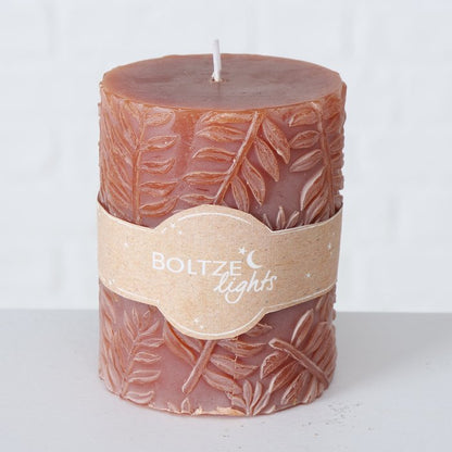 Pillar candle Theodora, 3 assorted.