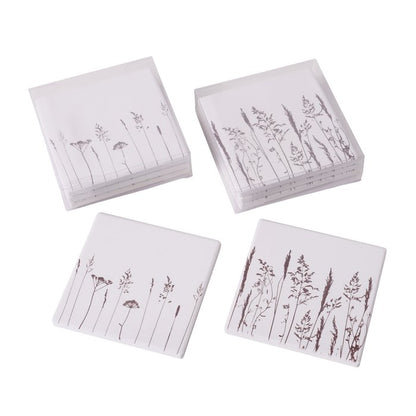 Coasters grasses, 4 pieces, 2 assorted.