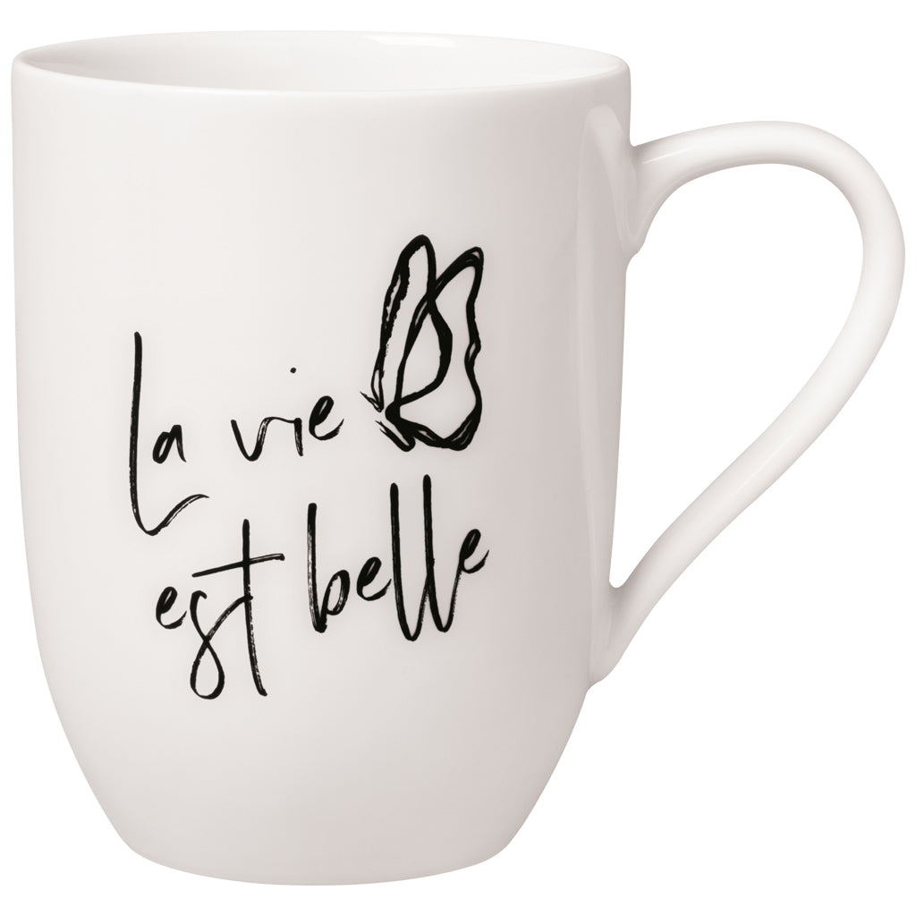 Mug with handle La vie est belle 