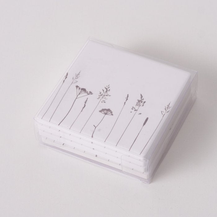 Coasters grasses, 4 pieces, 2 assorted.